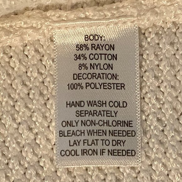 White House Black Market Knit Jacket Blazer Womens Size L Ruffles 3/4 Sleeve - Picture 8 of 8